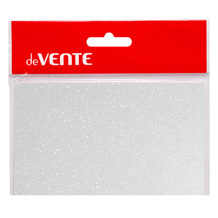 Самоклеящиеся этикетки-закладки пластиковые прозрачные, искрящиеся, 127x76 мм, 50 листов, 