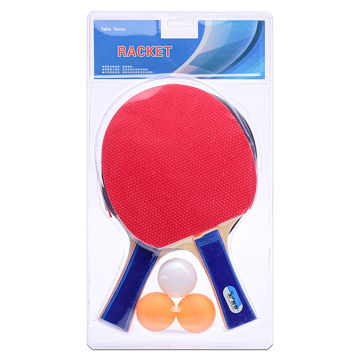 Фото к товару Набор для настольного тенниса 00-5709 (2 ракетки, 3 мяча) Набор для настольного тенниса 00-5709 (2 ракетки, 3 мяча)