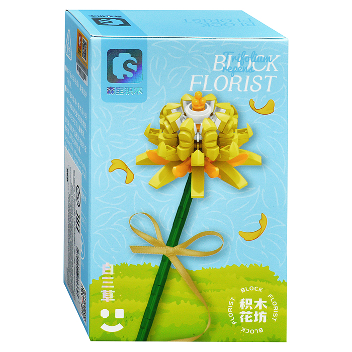 Конструктор 611011ABCD "Цветок" (137 дет.) в коробке