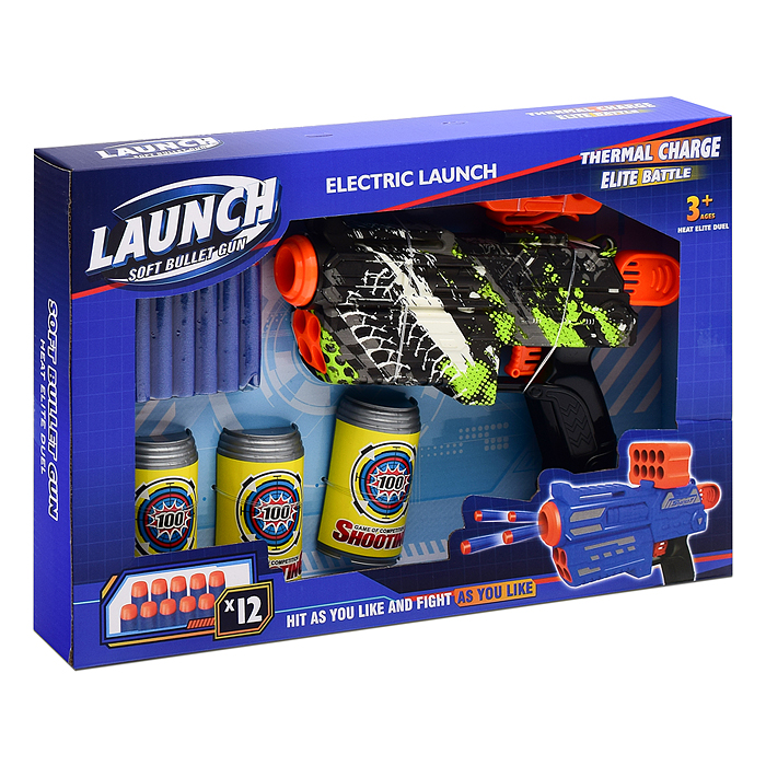 Фото к товару Бластер 2208-2 "Launch" в коробке Бластер 2208-2 "Launch" в коробке