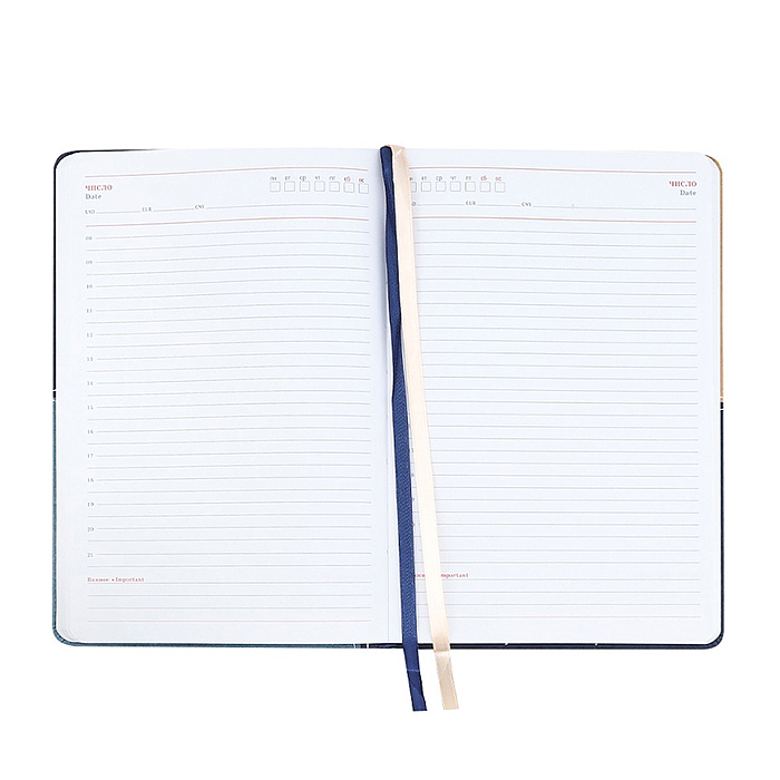 Ежедневник недатированный А5, 136л., "Abstract impressions" сине-песочный