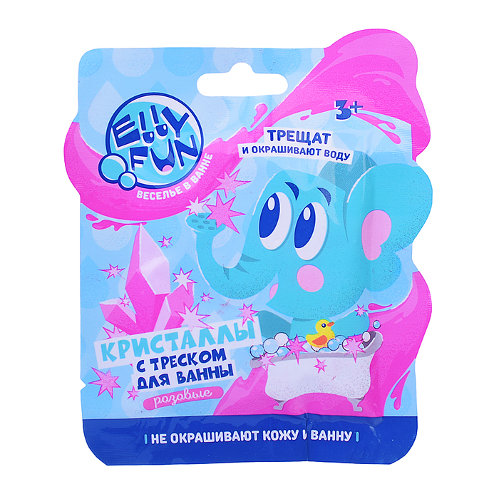 Кристаллы с треском Ellyfun 1 цв розовый Кристаллы с треском Ellyfun 1 цв розовый