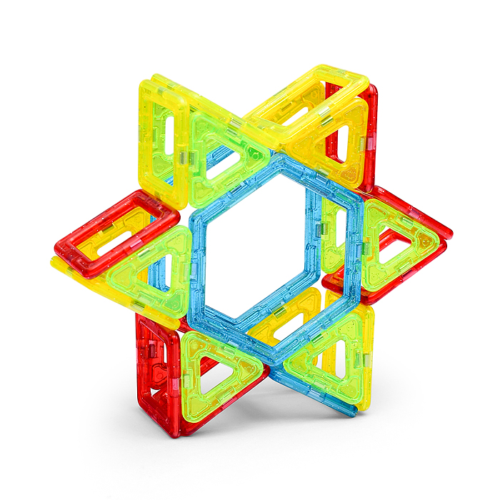 Фото к товару Конструктор магнитный MG0003-1 (размер деталей малый) 57 дет., в пакете Конструктор магнитный MG0003-1 (размер деталей малый) 57 дет., в пакете