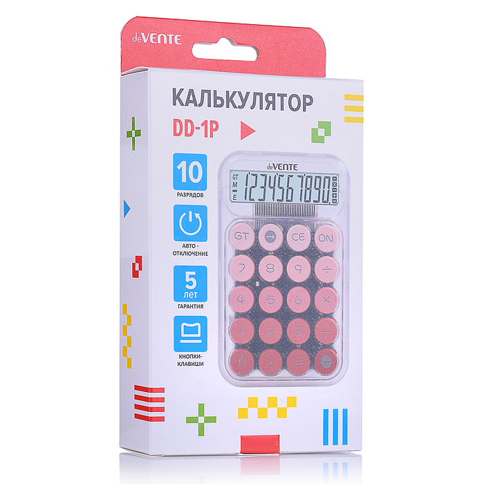 Фото к товару Калькулятор настольный DD-1, 125x150x18 мм, 10 разрядный, коррекция последнего введенного Калькулятор настольный DD-1, 125x150x18 мм, 10 разрядный, коррекция последнего введенного