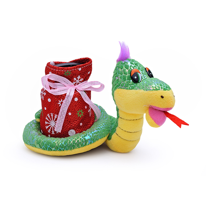 Мягкая игрушка S2131 "Змея с копилкой", русская песенка