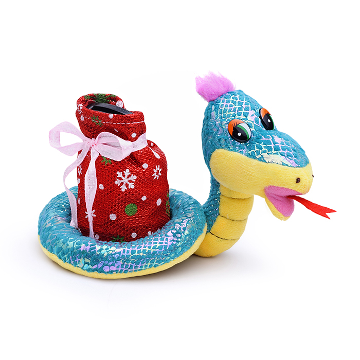 Мягкая игрушка S2131 "Змея с копилкой", русская песенка