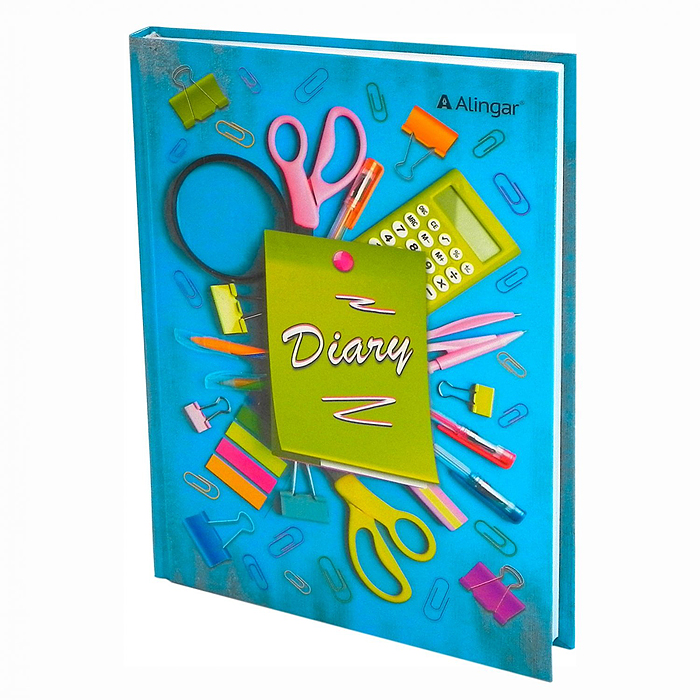 Ежедневник недатированный, А5, 7БЦ, глянцевая ламинация, линия, 136 л, "Яркий офис"