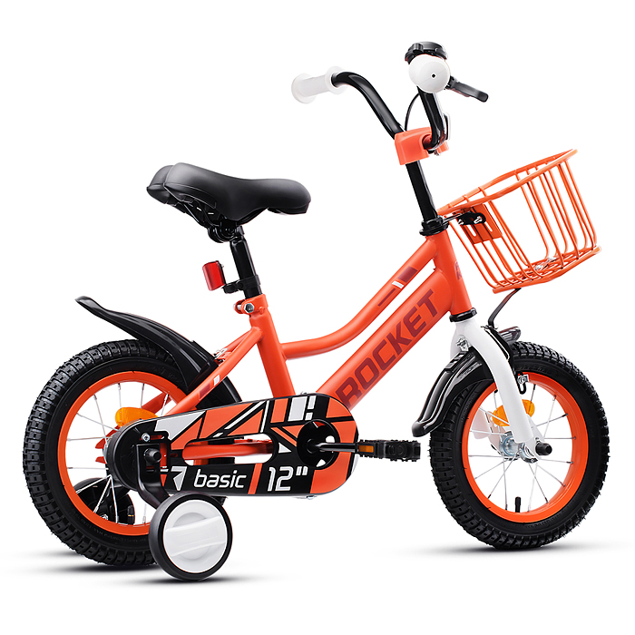 Фото к товару Велосипед 12" Rocket Basic, цвет коралловый Велосипед 12" Rocket Basic, цвет коралловый