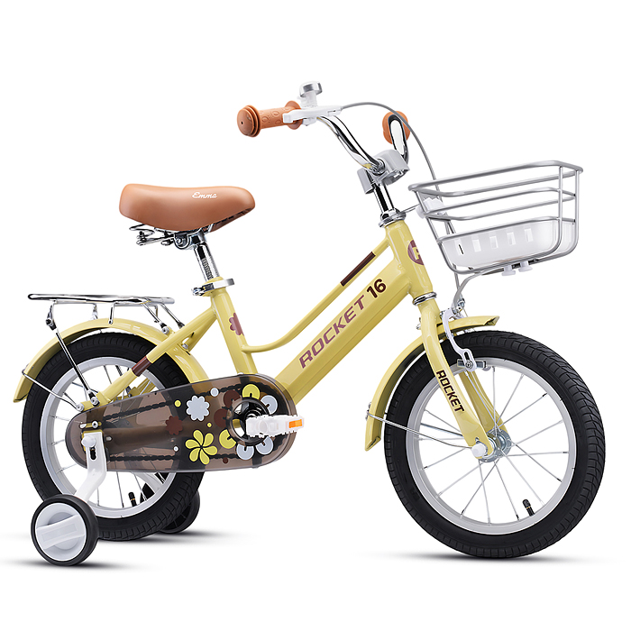 Фото к товару Велосипед 16" Rocket Emma, цвет желтый Велосипед 16" Rocket Emma, цвет желтый