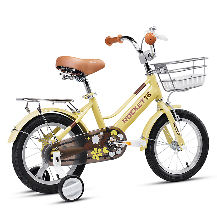 Фото к товару Велосипед 16" Rocket Emma, цвет желтый Велосипед 16" Rocket Emma, цвет желтый
