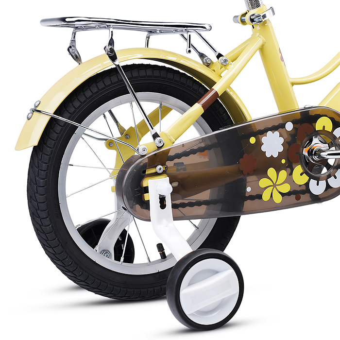 Фото к товару Велосипед 16" Rocket Emma, цвет желтый Велосипед 16" Rocket Emma, цвет желтый