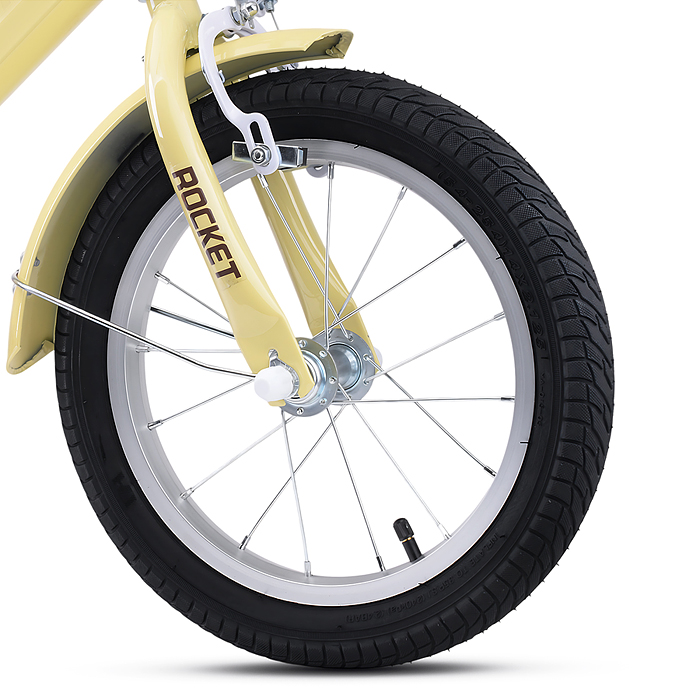 Фото к товару Велосипед 16" Rocket Emma, цвет желтый Велосипед 16" Rocket Emma, цвет желтый