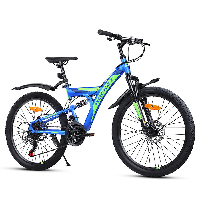 Фото к товару Велосипед 24" Rocket Azkar, цвет синий/зеленый, размер 15" Велосипед 24" Rocket Azkar, цвет синий/зеленый, размер 15"