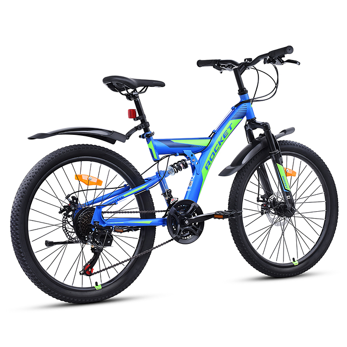 Фото к товару Велосипед 24" Rocket Azkar, цвет синий/зеленый, размер 15" Велосипед 24" Rocket Azkar, цвет синий/зеленый, размер 15"
