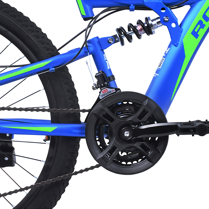Фото к товару Велосипед 24" Rocket Azkar, цвет синий/зеленый, размер 15" Велосипед 24" Rocket Azkar, цвет синий/зеленый, размер 15"