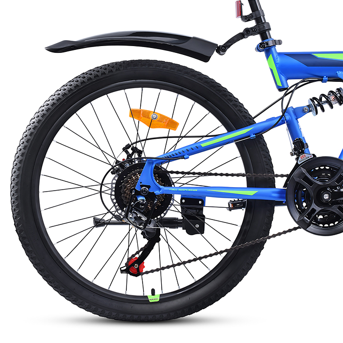 Фото к товару Велосипед 24" Rocket Azkar, цвет синий/зеленый, размер 15" Велосипед 24" Rocket Azkar, цвет синий/зеленый, размер 15"