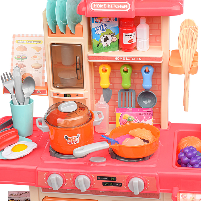 Фото к товару Игровой набор кухня MJL-909B "Маленький шеф" цвет розовый, в коробке Игровой набор кухня MJL-909B "Маленький шеф" цвет розовый, в коробке