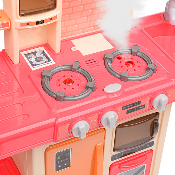 Фото к товару Игровой набор кухня MJL-909B "Маленький шеф" цвет розовый, в коробке Игровой набор кухня MJL-909B "Маленький шеф" цвет розовый, в коробке
