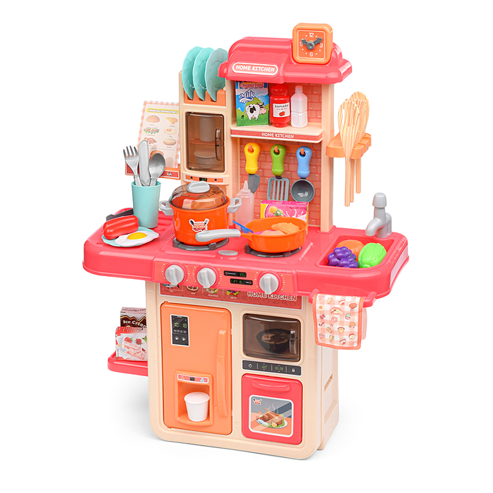 Фото к товару Игровой набор кухня MJL-909B "Маленький шеф" цвет розовый, в коробке Игровой набор кухня MJL-909B "Маленький шеф" цвет розовый, в коробке