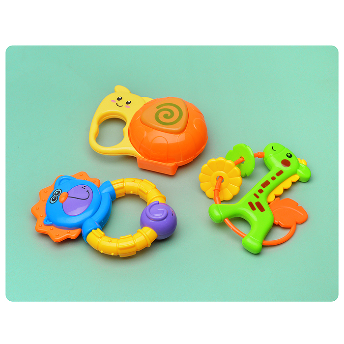 Фото к товару Набор погремушек Y0121 "Веселье зверят" в пакете Набор погремушек Y0121 "Веселье зверят" в пакете