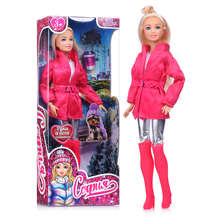 Кукла София 29см. (руки и ноги сгиб., акс,) в коробке