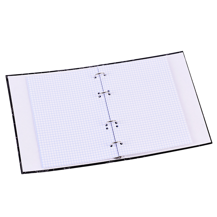 Фото к товару Тетрадь 80 л., клетка "Космическая-1" А5 на кольцах со сменным блоком Тетрадь 80 л., клетка "Космическая-1" А5 на кольцах со сменным блоком