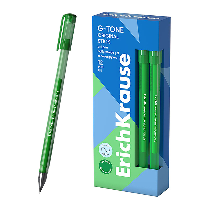 Ручка гелевая G-Tone Stick Original 0.5, цвет чернил зеленый Ручка гелевая G-Tone Stick Original 0.5, цвет чернил зеленый