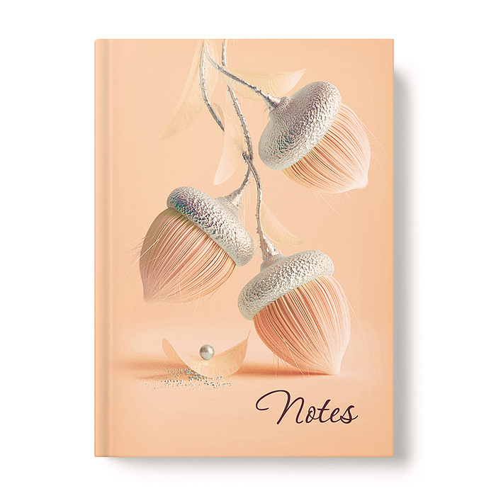 Книжка записная А6+ 128л "Желуди" Книжка записная А6+ 128л "Желуди"