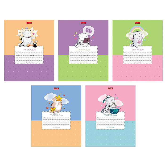 Тетрадь 12л., линия "Приключения кота Пирожка" А5ф Тетрадь 12л., линия "Приключения кота Пирожка" А5ф
