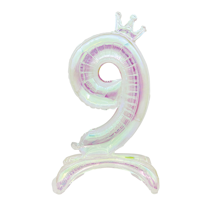 Шар (32''/81 см) Цифра, 9 Корона, на подставке, Хамелеон, Хамелеон, 1 шт. в уп. Шар (32''/81 см) Цифра, 9 Корона, на подставке, Хамелеон, Хамелеон, 1 шт. в уп.