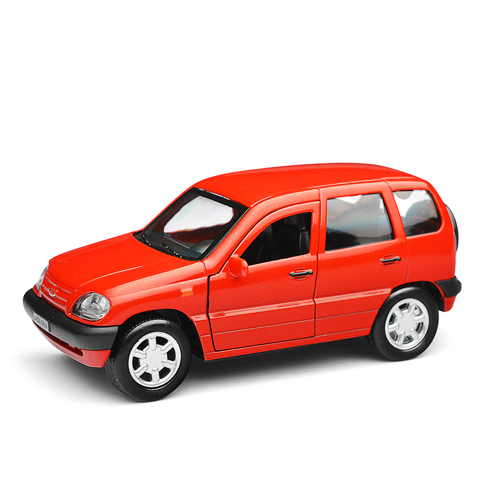 Фото к товару Машина металл Lada Niva 12 см, (двери, багаж, красный)инерц, в коробке Машина металл Lada Niva 12 см, (двери, багаж, красный)инерц, в коробке