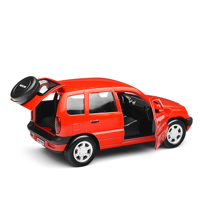 Фото к товару Машина металл Lada Niva 12 см, (двери, багаж, красный)инерц, в коробке Машина металл Lada Niva 12 см, (двери, багаж, красный)инерц, в коробке