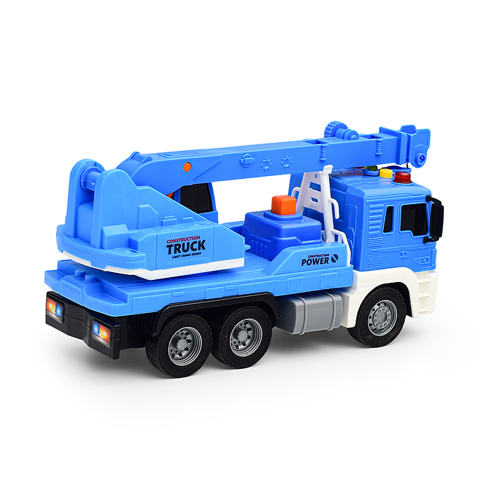 Машина JS105A "Кран" 1:16 (свет, звук) в коробке (цвет синий)