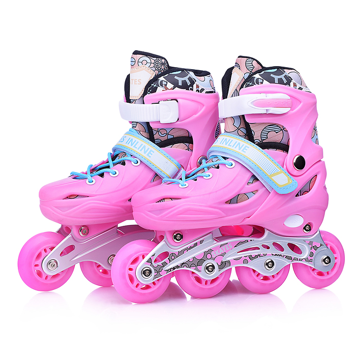 Ролики детские U011004Y (размер M) розовый, в сумке Ролики детские U011004Y (размер M) розовый, в сумке