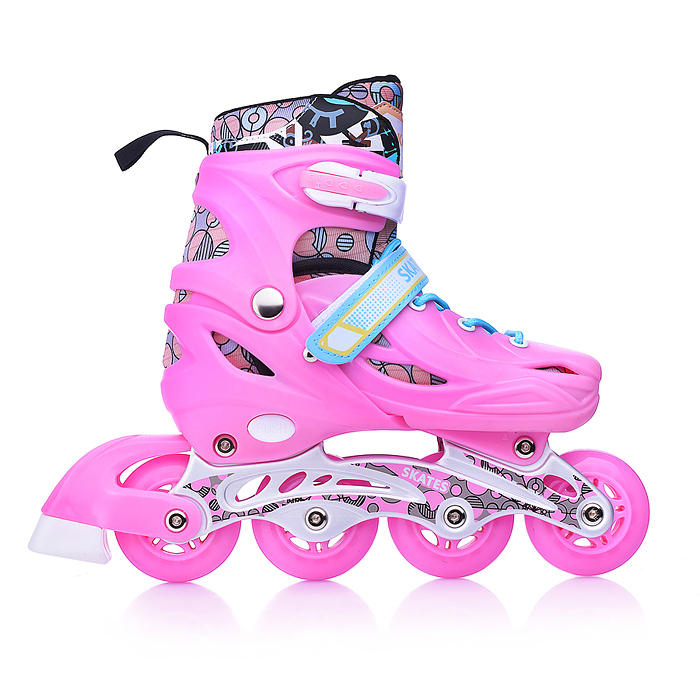 Фото к товару Ролики детские U011004Y (размер M) розовый, в сумке Ролики детские U011004Y (размер M) розовый, в сумке