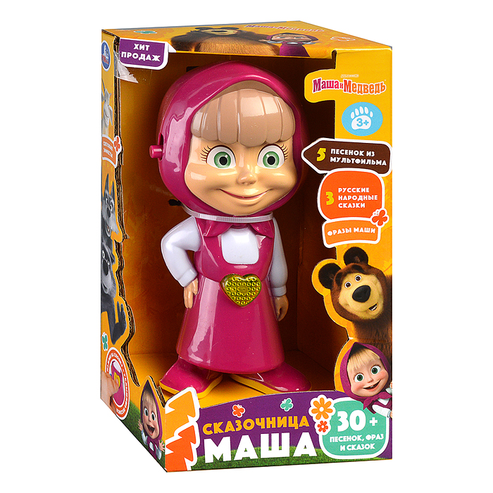Сказочник Маша и Медведь (30 песенок, фраз и сказок) в коробке