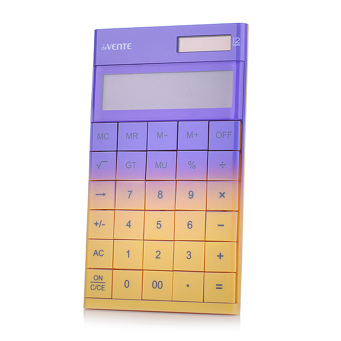 Калькулятор настольный Degrade" Q-5DGR, 100x166x14 мм, 12 разрядный, ультратонкий, двойное