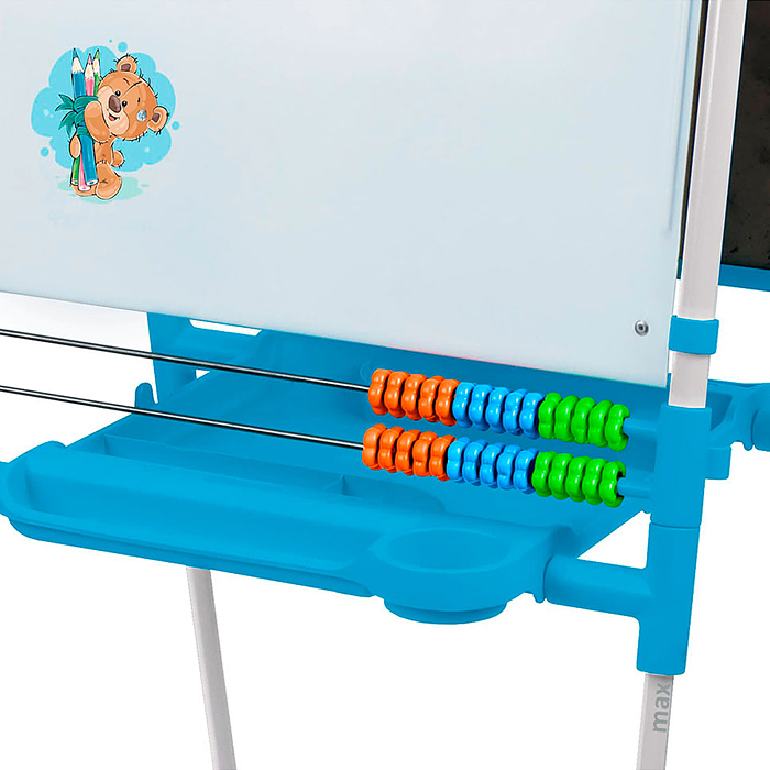 Фото к товару Доска знаний-мольберт 2 двусторонний (голубой-2) Доска знаний-мольберт 2 двусторонний (голубой-2)