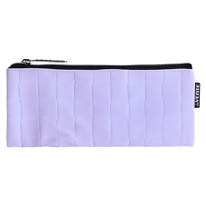 Пенал "Nova" 21,5x9x1 см, плоский для 35 предметов, на молнии, фактурная искусственная кожа