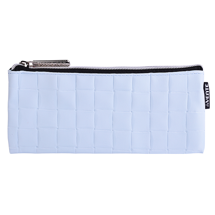 Пенал "Nova" 21,5x9x1 см, плоский для 35 предметов, на молнии, фактурная искусственная кожа