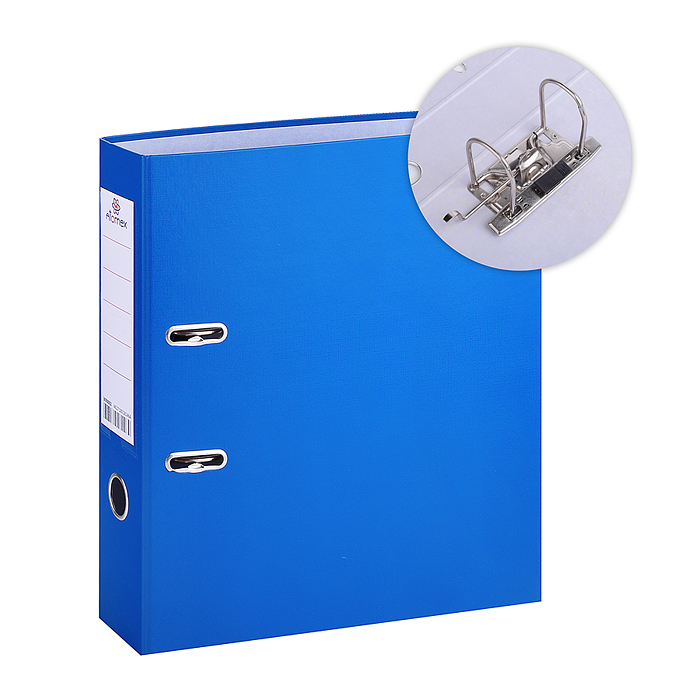 Папка с арочным механизмом "Lite" A4 75 мм, покрытие PVC, собранная, без металлической окантовки син