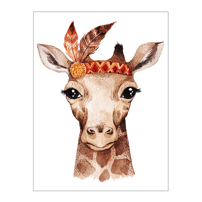 Фото к товару Холст с красками 17х22 по номерам "Милый жираф" (13цв.) Холст с красками 17х22 по номерам "Милый жираф" (13цв.)