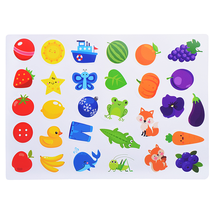 Пластик на липучках "Цвета" в конверте А4