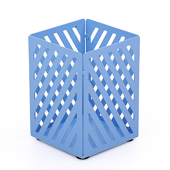 Подставка металлическая для пишущих принадлежностей "Pastel" 7,2x7,2x10 см, квадратная,  цв