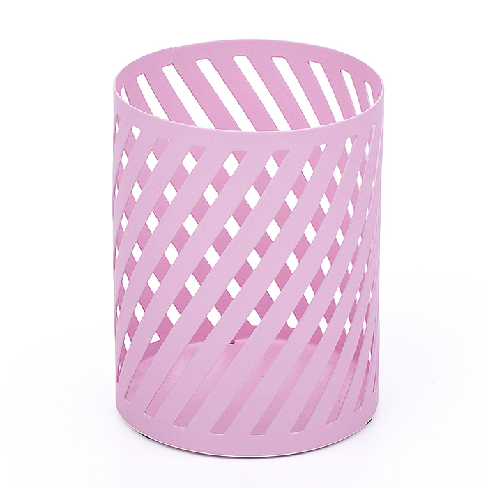 Подставка металлическая   для пишущих принадлежностей "Pastel" 8x10 см, круглая, цвет пастел