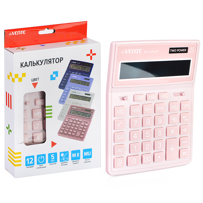 Калькулятор настольный, 155x204x33 мм, 12 разрядный Калькулятор настольный, 155x204x33 мм, 12 разрядный