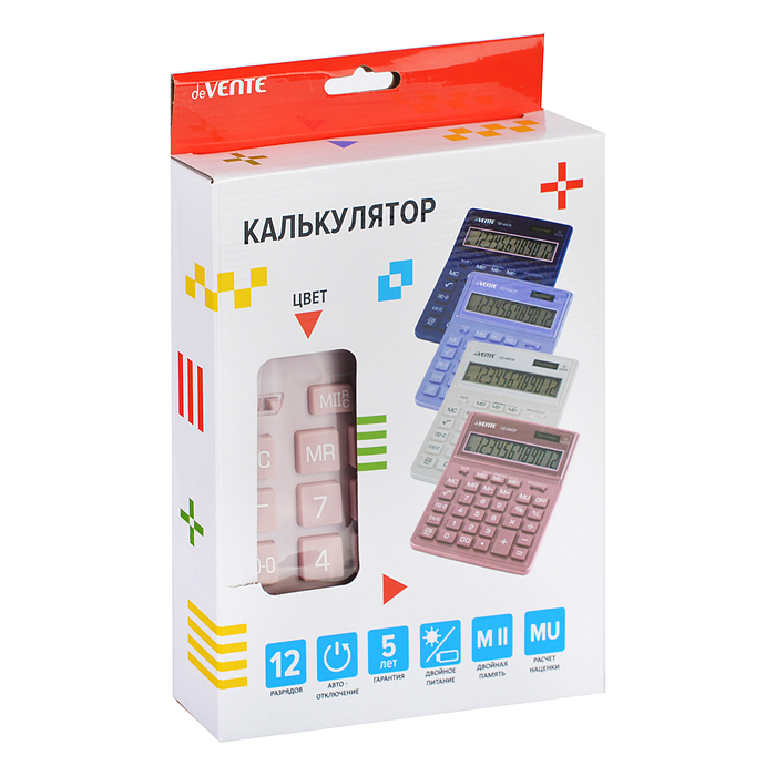 Фото к товару Калькулятор настольный, 155x204x33 мм, 12 разрядный Калькулятор настольный, 155x204x33 мм, 12 разрядный