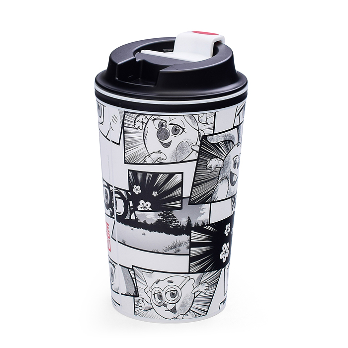 Фото к товару Термостакан с клапаном и декором "Смешарики" 350мл (Белый) Термостакан с клапаном и декором "Смешарики" 350мл (Белый)