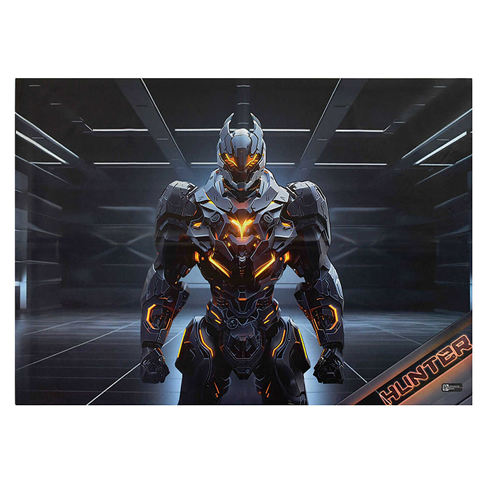 Плёнка цветная для школьных уроков труда "Огненный робот" 50х70 см, серый, чёрный, ПВХ Плёнка цветная для школьных уроков труда "Огненный робот" 50х70 см, серый, чёрный, ПВХ