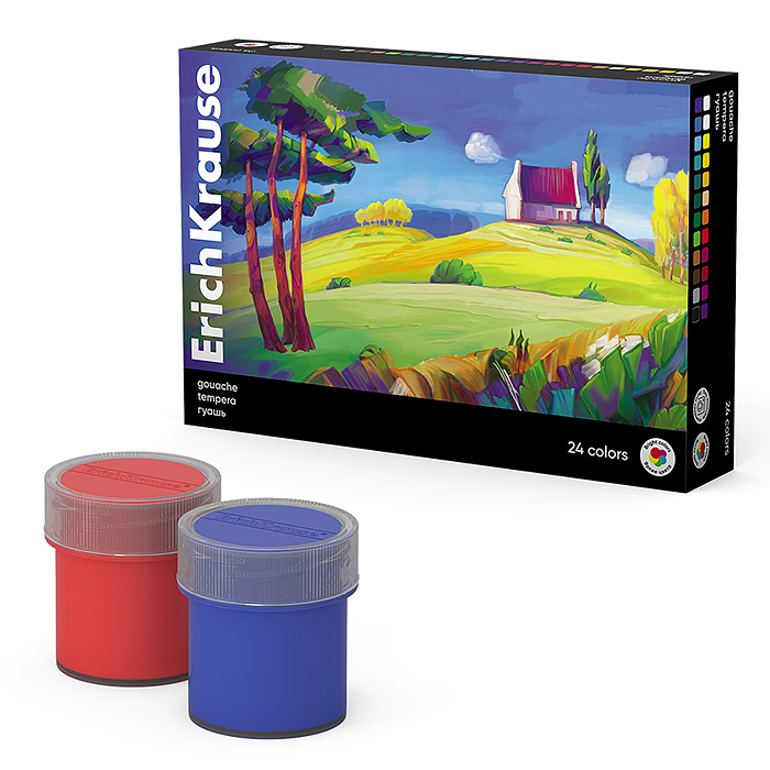 Гуашь Art Spirit 24 цвета по 20 мл (в коробке 24 шт)